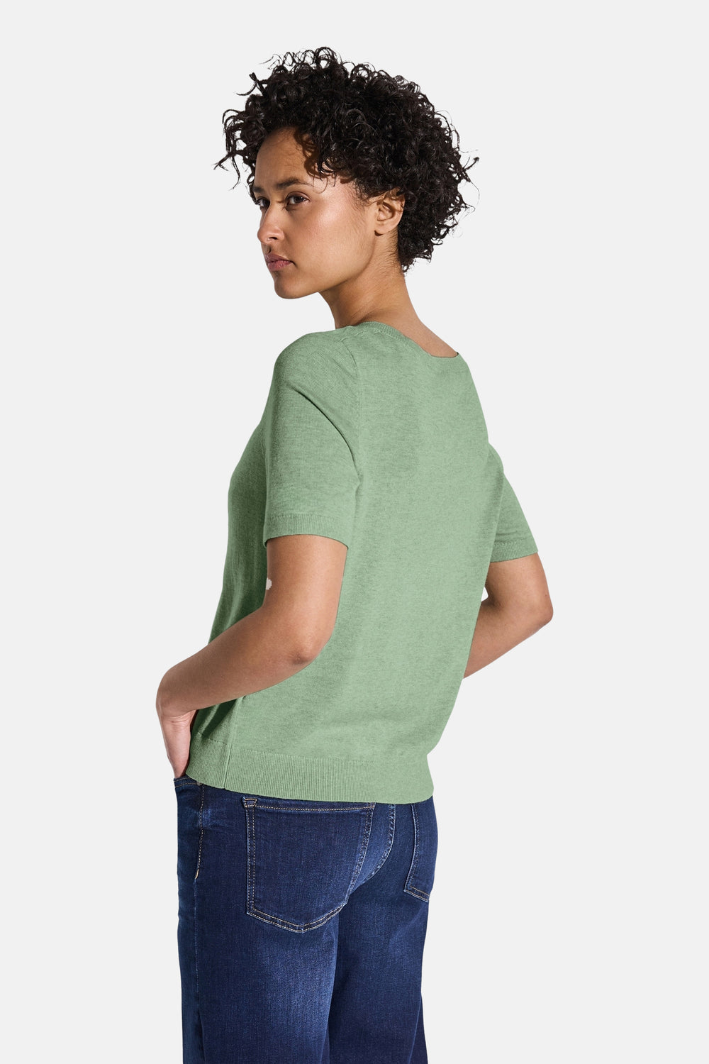 Top uni manches courtes Vert - STREET ONE