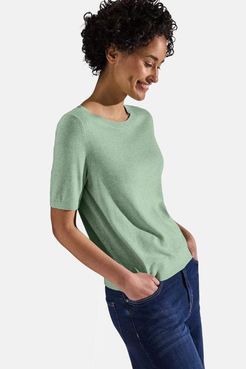 Top uni manches courtes Vert - STREET ONE