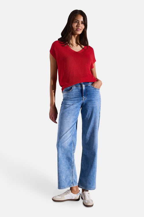 Top uni manches courtes rouge - STREET ONE