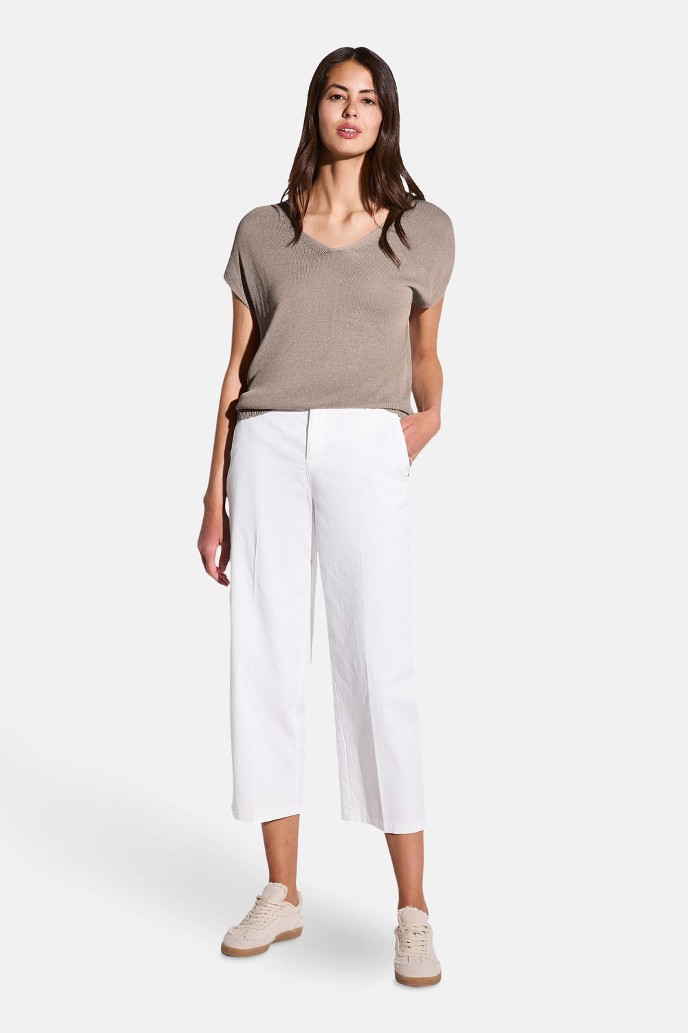 Top uni manches courtes Beige - STREET ONE