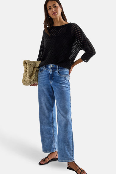 Trui met ronde hals zwart - STREET ONE