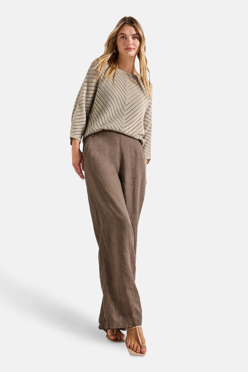 Trui met ronde hals beige - STREET ONE