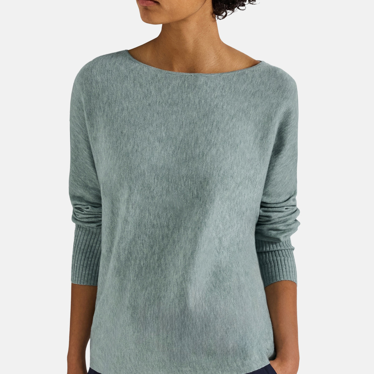 Pull col rond bleu - STREET ONE – PointCarré