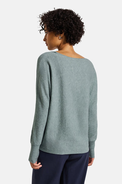 Pull col rond bleu par Street One, à manches longues et coupe décontractée.