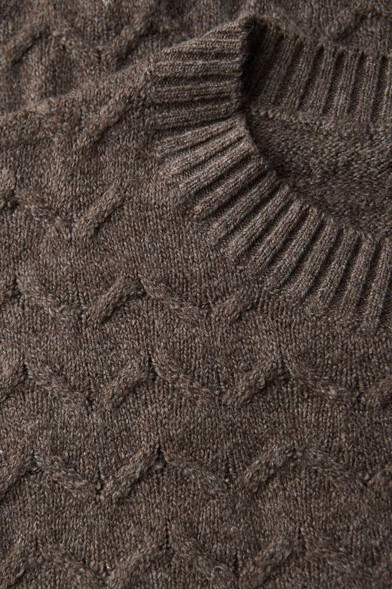 Trui met ronde hals bruin - STREET ONE