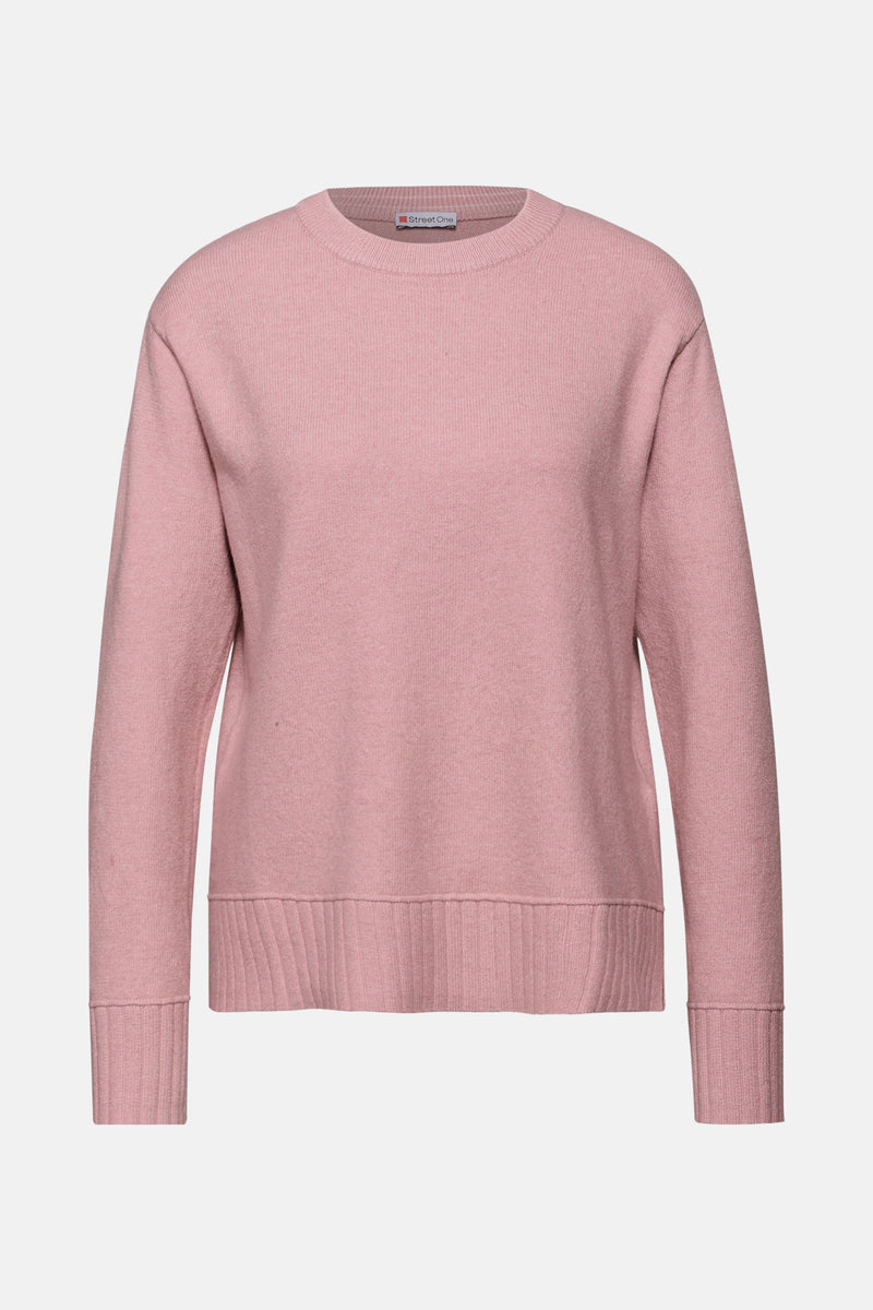 Pull met ronde hals - roze