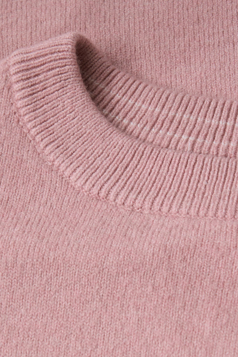 Pull met ronde hals - roze