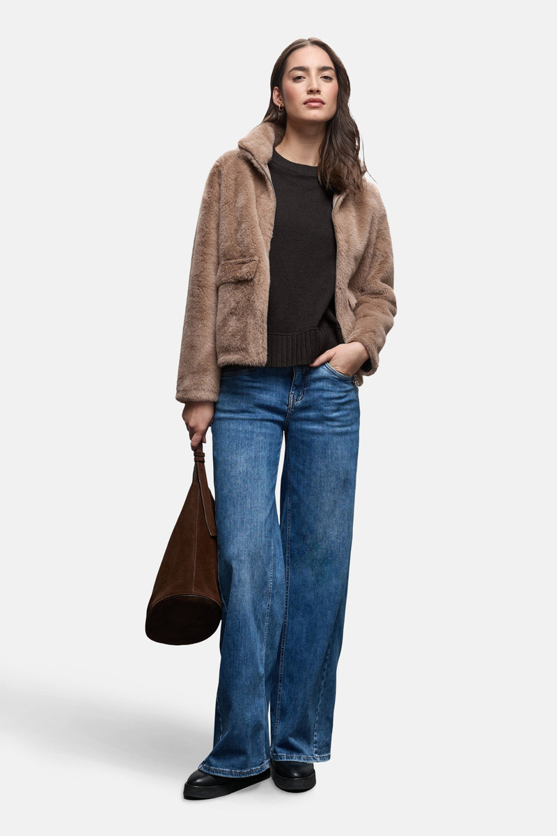 Pull à col rond - brun