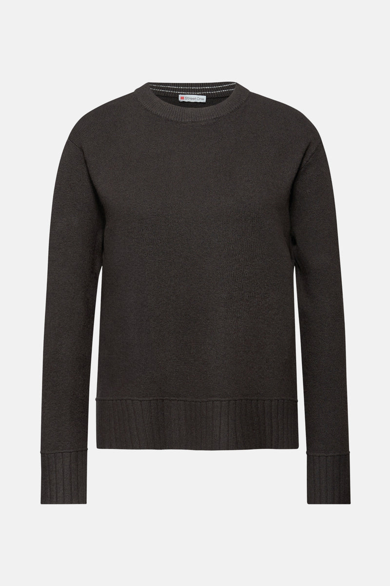 Pull à col rond - brun