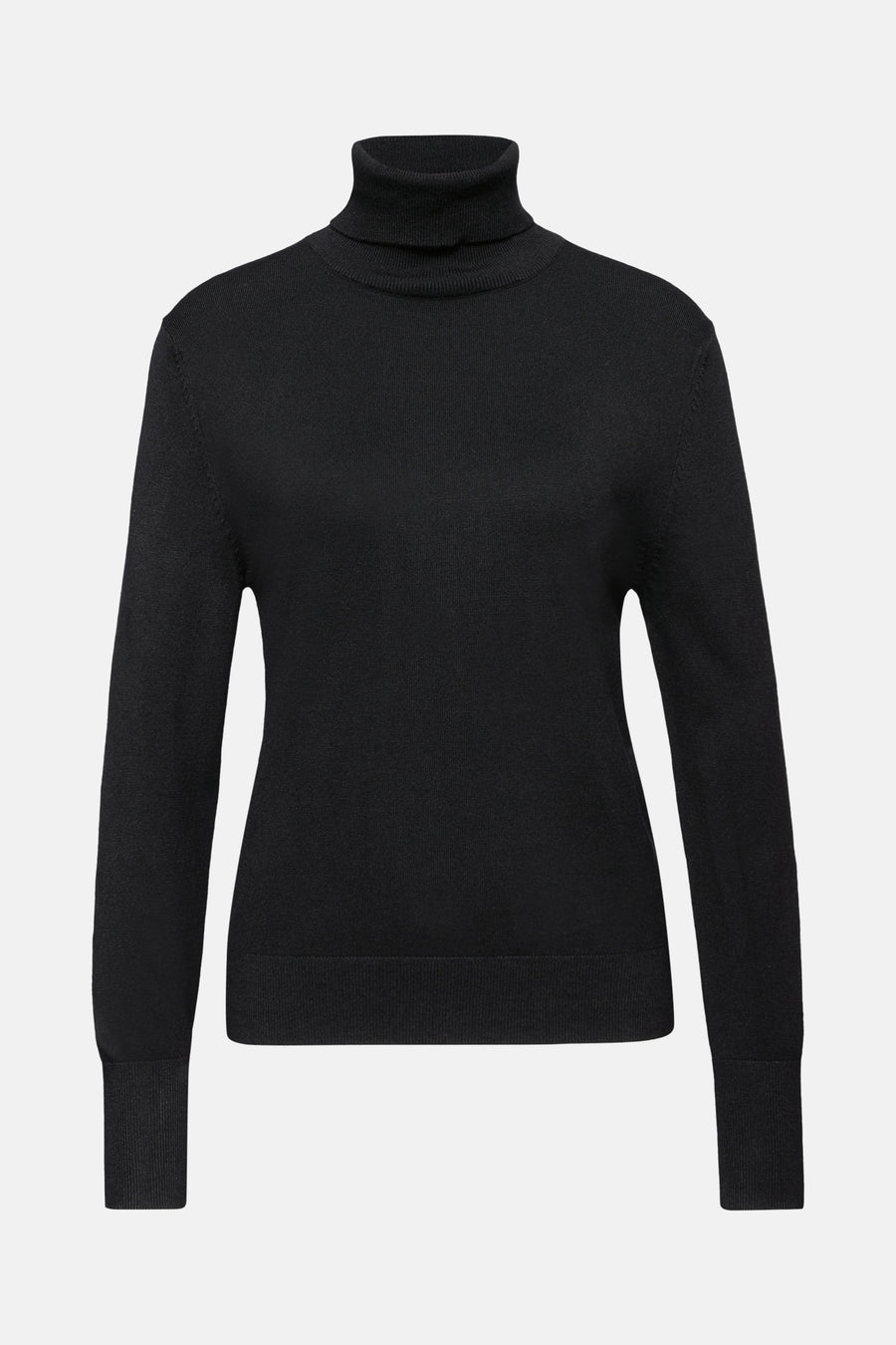 Pull col montant noir de Street One, en maille fine.