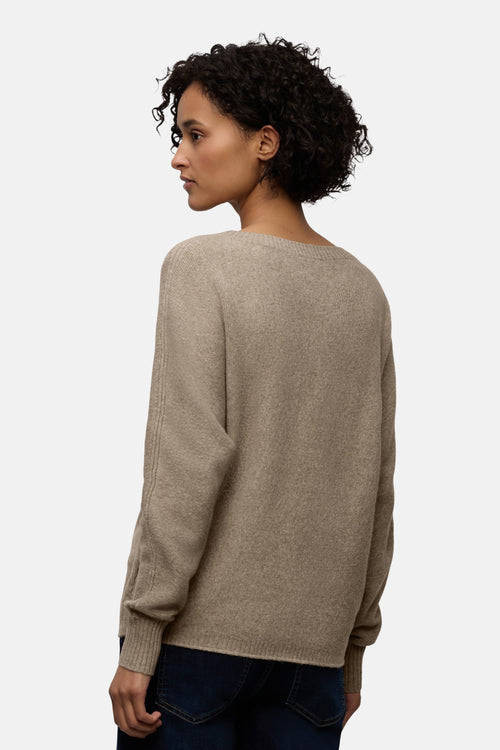 Trui met ronde hals beige - STREET ONE