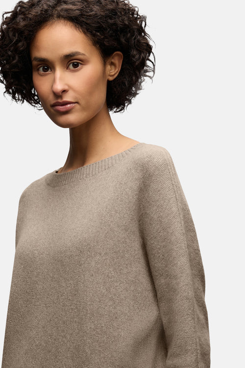 Trui met ronde hals beige - STREET ONE