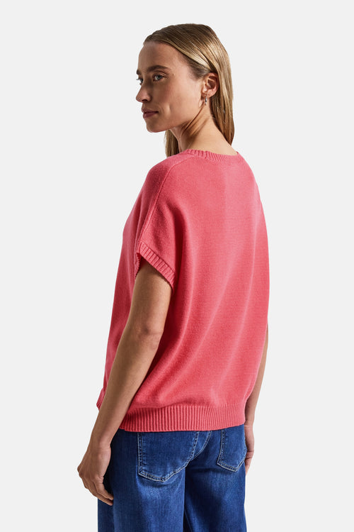 Trui met ronde hals corail - STREET ONE