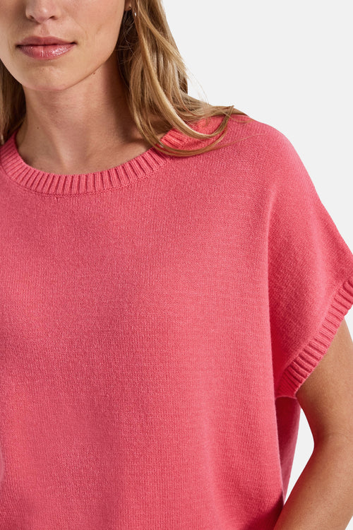 Trui met ronde hals corail - STREET ONE