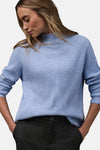 Pull col montant bleu - STREET ONE