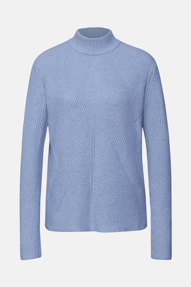 Pull col montant bleu - STREET ONE