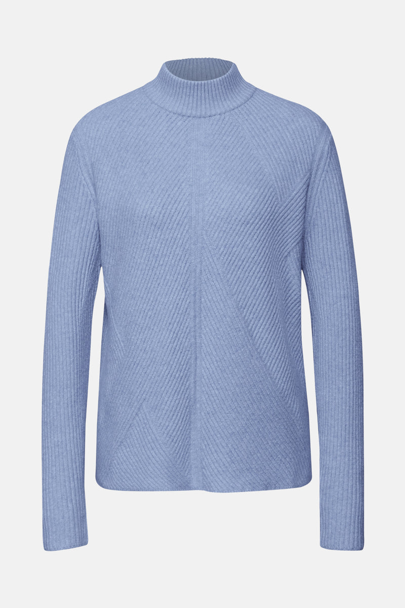 Pull col montant bleu - STREET ONE