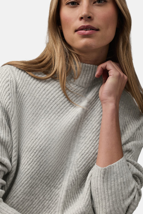 Trui met rolkraag grijs - STREET ONE