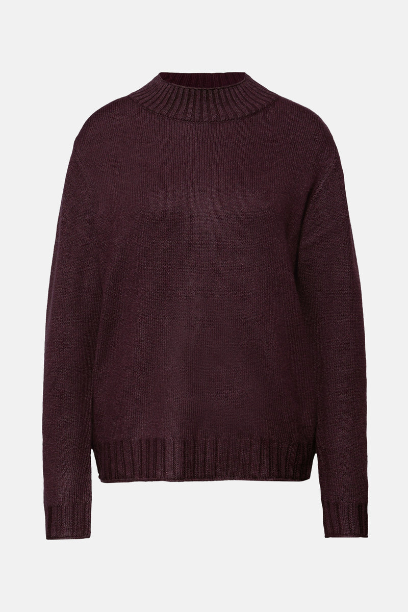 Pull met ronde hals - Bordeaux