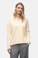 Trui met V-hals ecru - STREET ONE