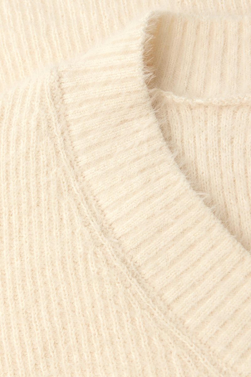 Pull col V Écru - STREET ONE