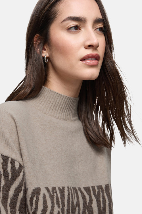 Pull col montant multicolore - STREET ONE