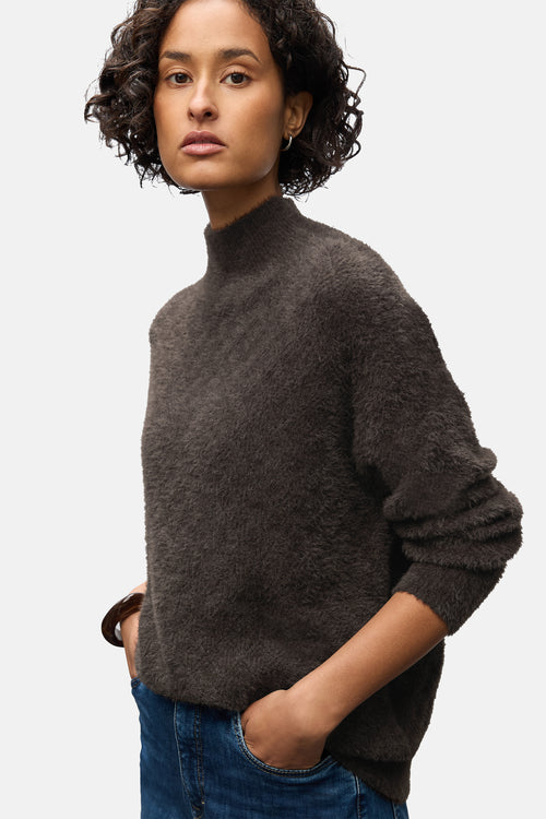 Pull col montant brun - STREET ONE