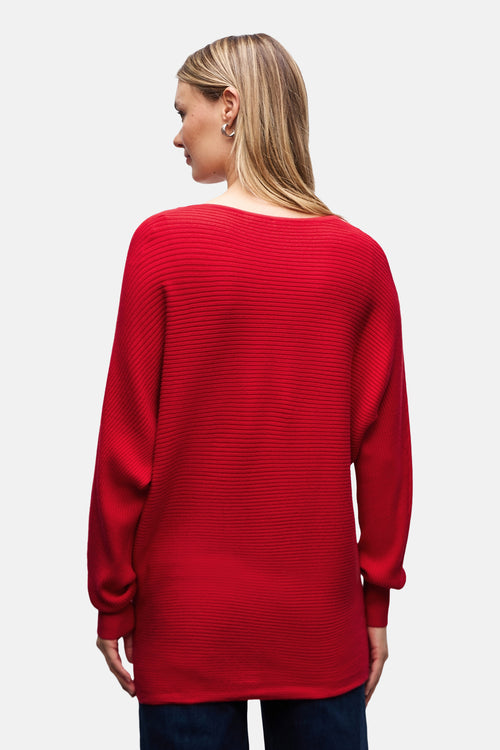 Trui met ronde hals rood - STREET ONE