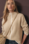 Trui met rolkraag beige - STREET ONE