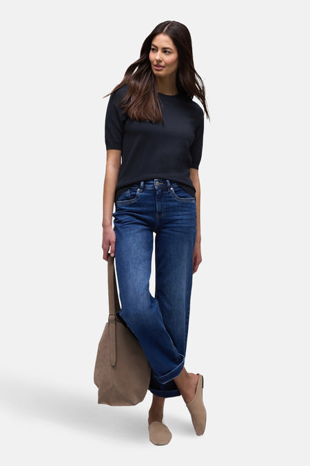 Pull col rond bleu - STREET ONE