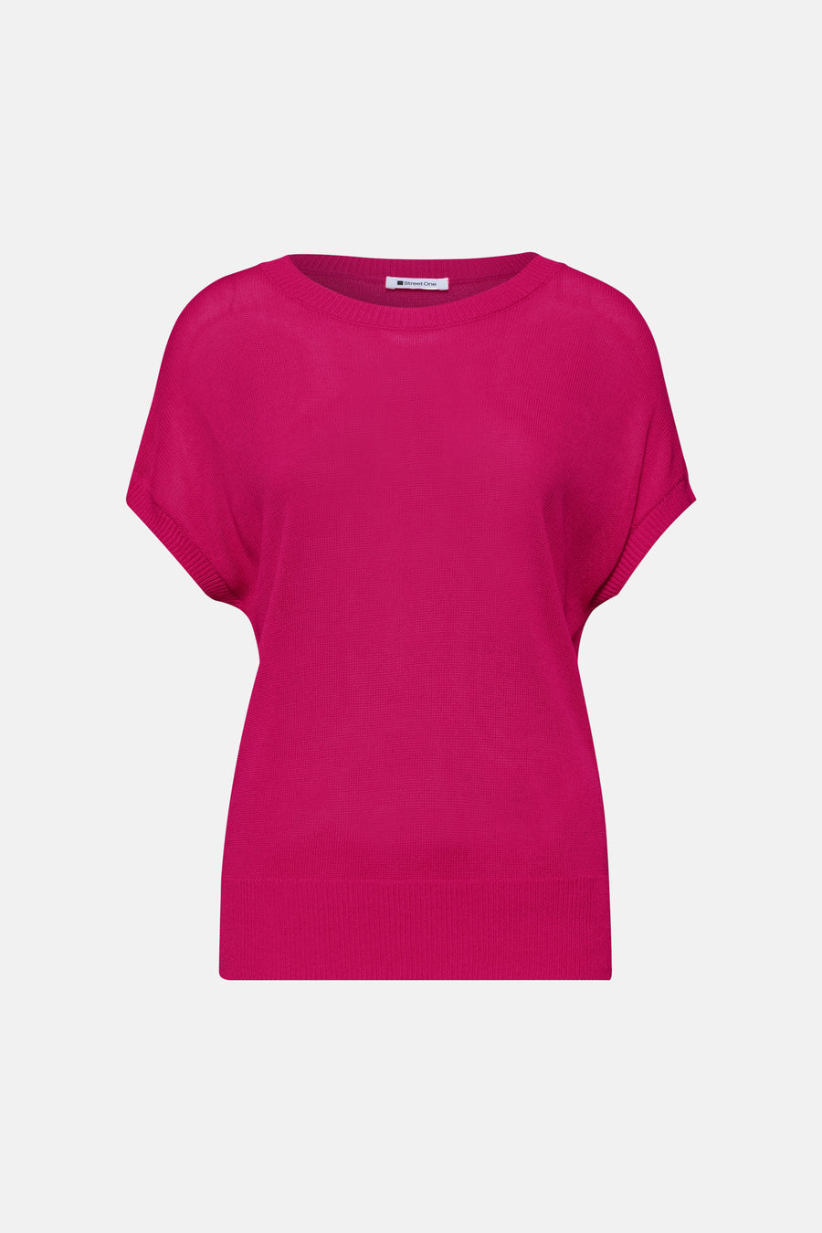 Trui met ronde hals roze - STREET ONE