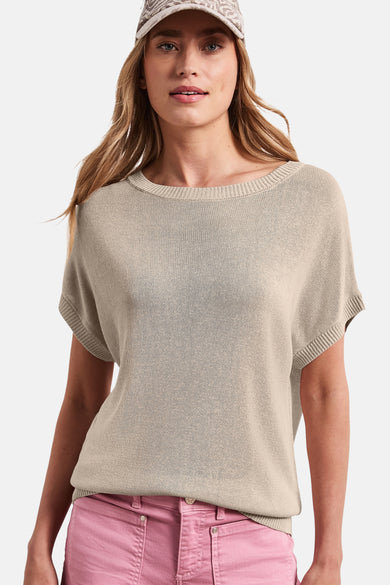 Trui met ronde hals beige - STREET ONE