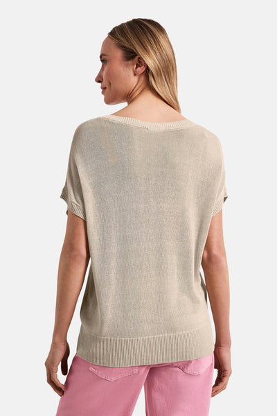 Trui met ronde hals beige - STREET ONE