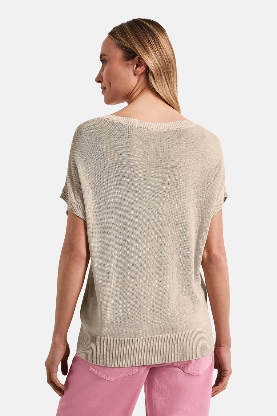 Trui met ronde hals beige - STREET ONE