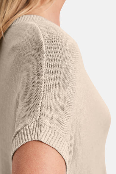 Trui met ronde hals beige - STREET ONE