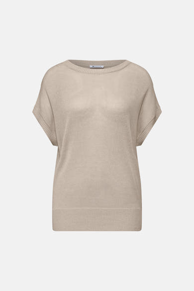 Trui met ronde hals beige - STREET ONE