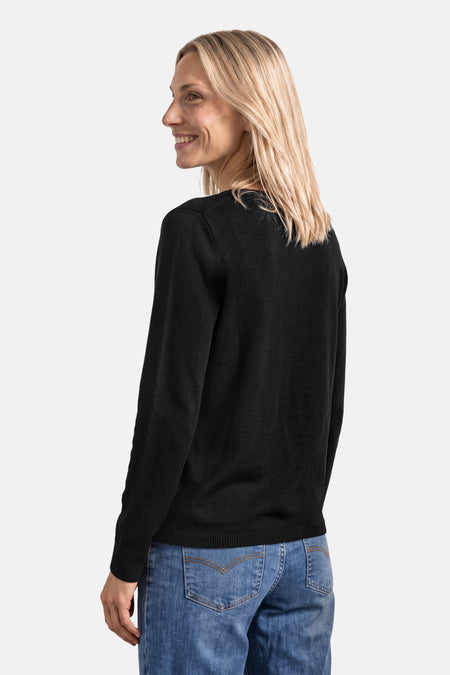 Trui met ronde hals zwart - STREET ONE