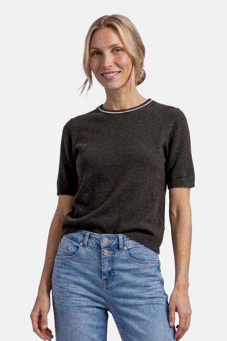 Pull col rond brun - STREET ONE