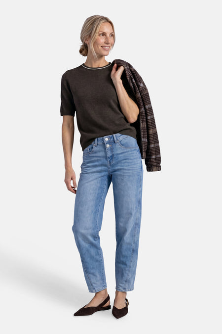 Pull col rond brun - STREET ONE