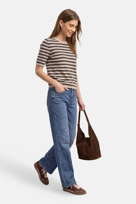 Pull col rond multicolore - STREET ONE