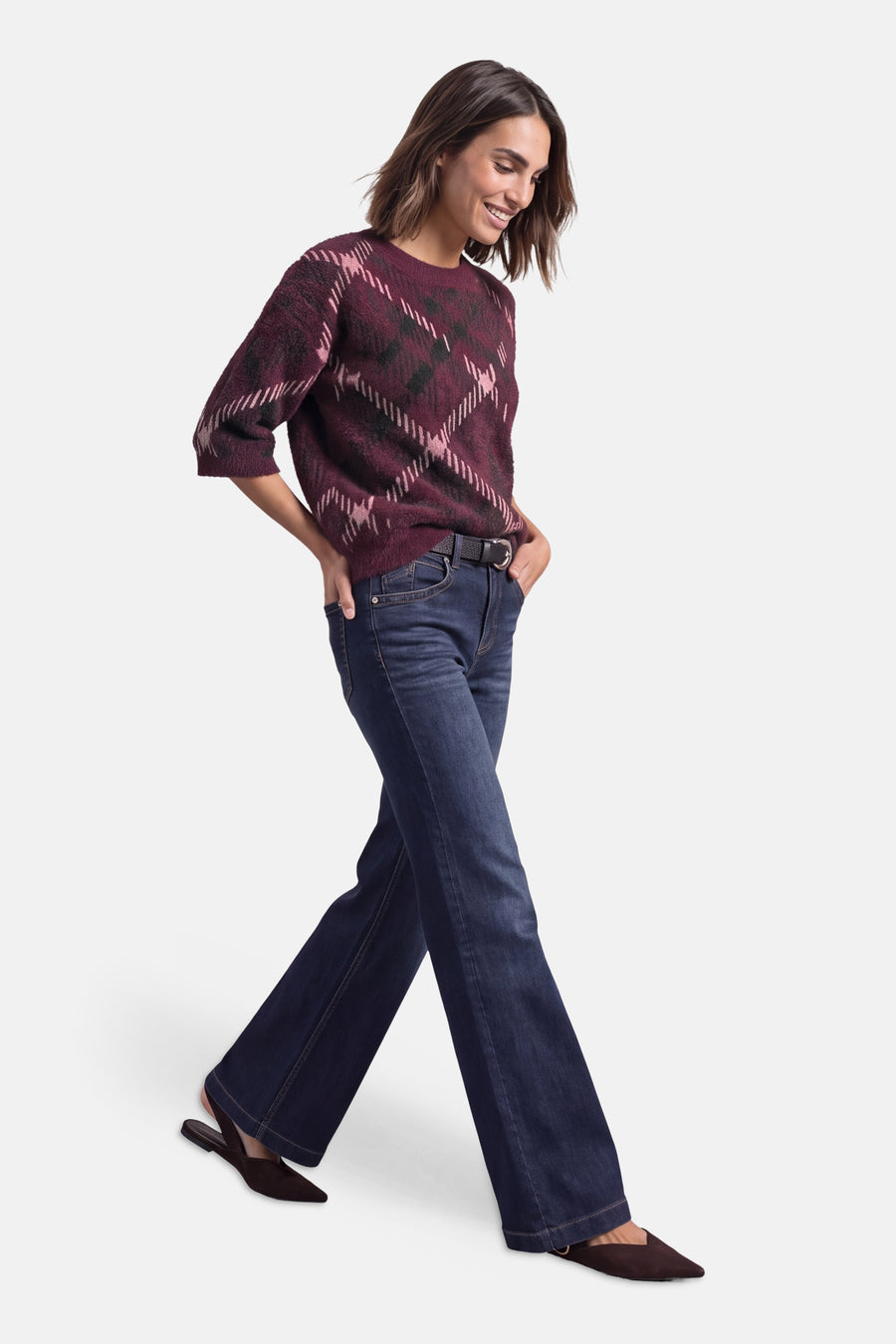 Pull col rond rouge - STREET ONE
