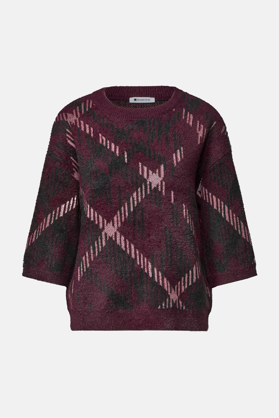 Pull col rond rouge - STREET ONE