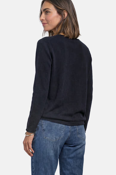 Pull col rond bleu - STREET ONE