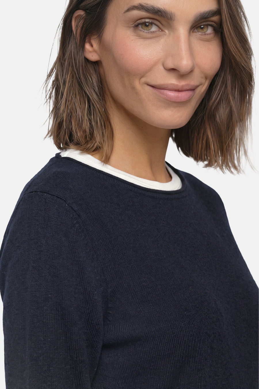 Pull col rond bleu - STREET ONE