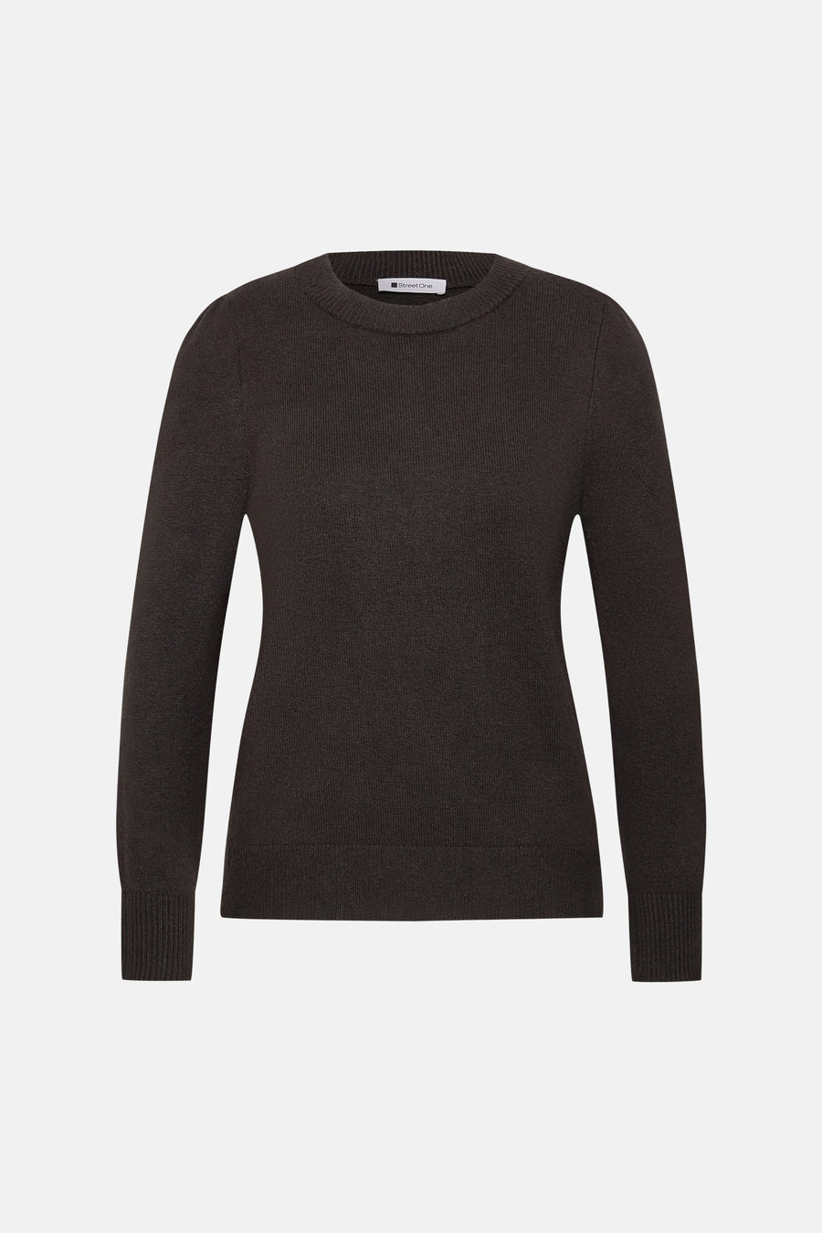 Pull col rond brun - STREET ONE