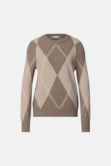 Pull col rond beige - STREET ONE