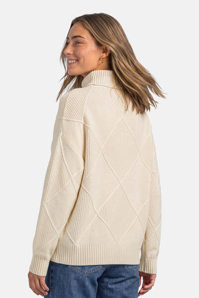 Pull col montant beige - STREET ONE