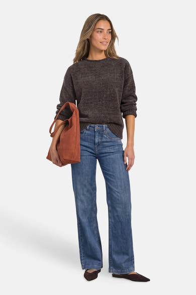 Pull col rond brun - STREET ONE