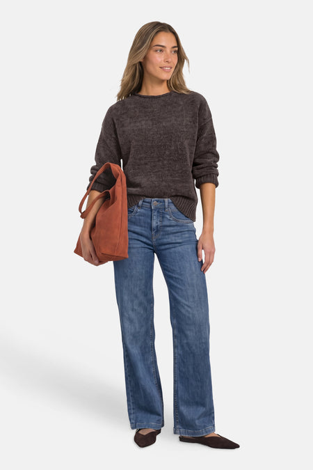 Pull O-hals - bruin
