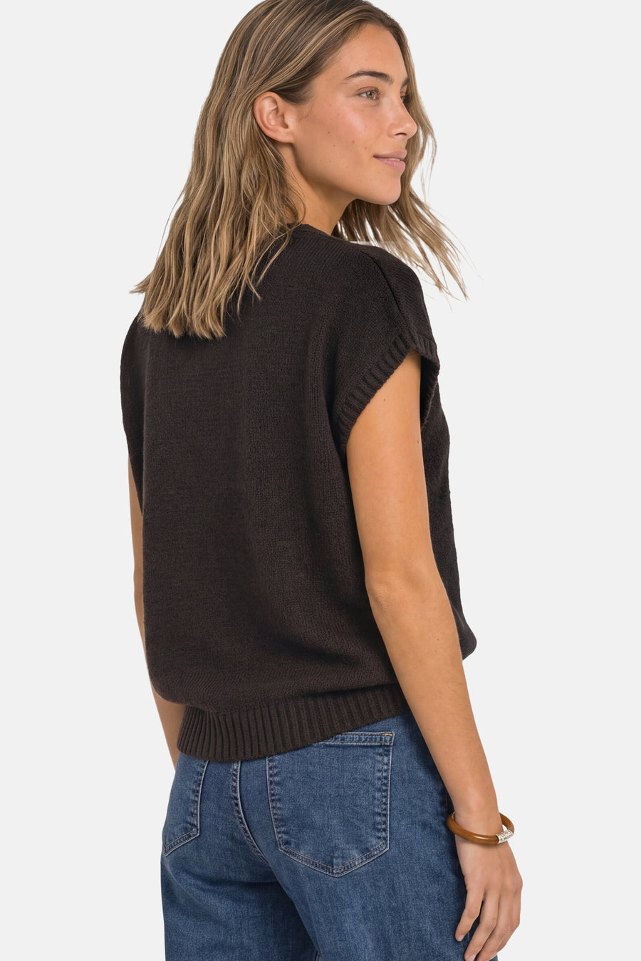 Trui met ronde hals bruin - STREET ONE